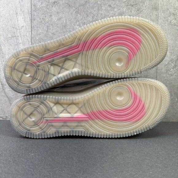 Nike Air Force 1 '07 Premium White Metallic Silver 2022 Size 9.5 Mens Sneakers - Picture 12 of 13